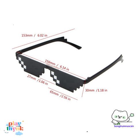 Kính Mát Unisex Pixelated Thực Adorable - Phong Cách Thời Trang Chất Lượng Cao Cho Nam Nữ, Kính Râm Hài Hước Cho Game Thủ
