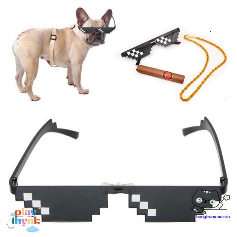 Kính Mát Unisex Pixelated Thực Adorable - Phong Cách Thời Trang Chất Lượng Cao Cho Nam Nữ, Kính Râm Hài Hước Cho Game Thủ