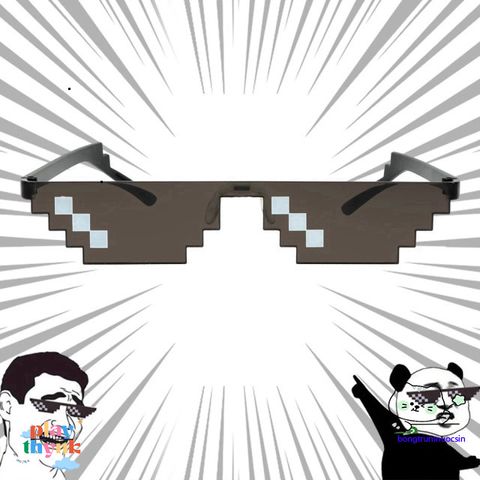 Kính Mát Thug Life Đa Giác Pixel Siêu Dễ Thương - Kính Râm Chất Lượng Cao Thời Trang Cho Nam Nữ