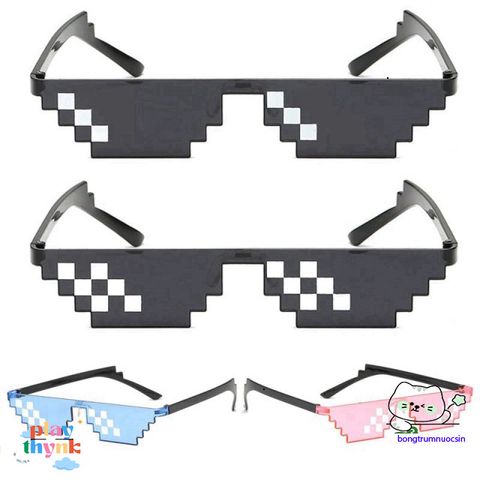 Kính Mát Thug Life Đa Giác Pixel Siêu Dễ Thương - Kính Râm Chất Lượng Cao Thời Trang Cho Nam Nữ