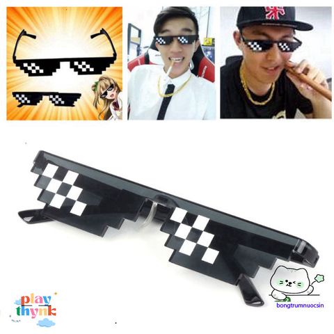 Kính Mát Thug Life Đa Giác Pixel Siêu Dễ Thương - Kính Râm Chất Lượng Cao Thời Trang Cho Nam Nữ