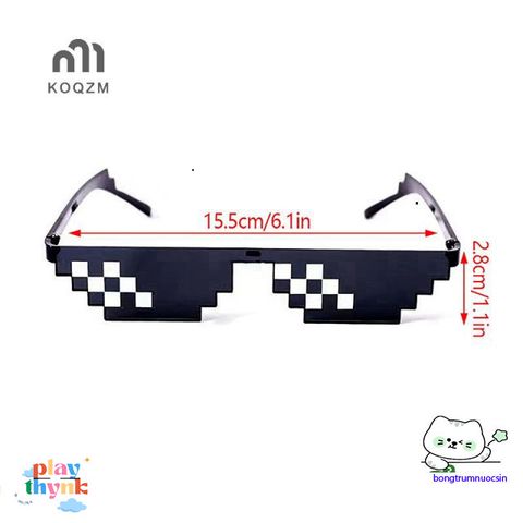 Kính Mát Pixel Retro Thug Life - Kính Râm Khảm Thời Trang Cho Game Thủ, Chất Lượng Cao, Năng Động, Nhiều Màu Sắc