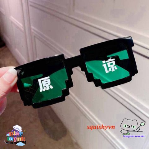 Kính Mắt Thug Life 6 Chấm MINECRAFT Unisex Đen & Hồng - Thời Trang Cá Tính Chống UV [Giao Hàng Miễn Phí]