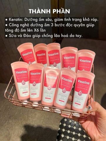 Kem Dưỡng Da Tay Vaseline Deep Moisture 60ml - Dưỡng ẩm sâu, làm mềm da và móng tay, thương hiệu Hàn Quốc
