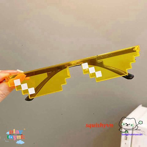 Kính Mosaics Thug Life - Mắt Kính Pixelated Hip Hop Độc Đáo Dành Cho Nam Nữ, UV400 Chống Tia UV