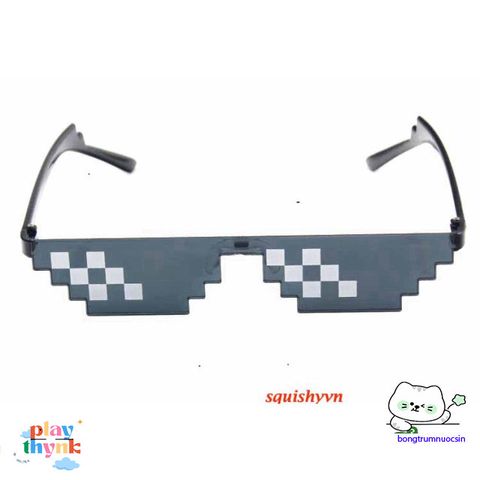 Kính Mosaics Thug Life - Mắt Kính Pixelated Hip Hop Độc Đáo Dành Cho Nam Nữ, UV400 Chống Tia UV