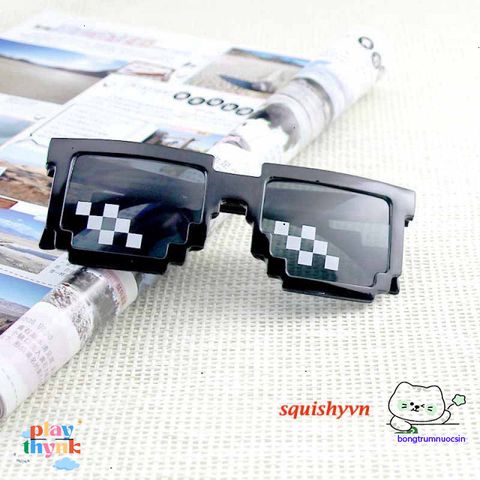 Kính Mosaics Thug Life - Mắt Kính Pixelated Hip Hop Độc Đáo Dành Cho Nam Nữ, UV400 Chống Tia UV
