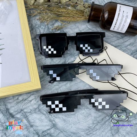 Kính Mosaics Thug Life - Kính Mắt Phong Cách Độc Đáo Pixel Disco Chống UV400 Cho Nam Nữ, Thời Trang, Vui Nhộn