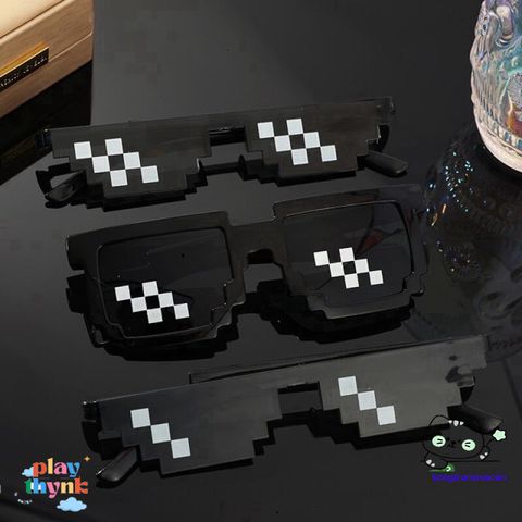 Kính Mosaics Thug Life - Kính Mắt Phong Cách Độc Đáo Pixel Disco Chống UV400 Cho Nam Nữ, Thời Trang, Vui Nhộn