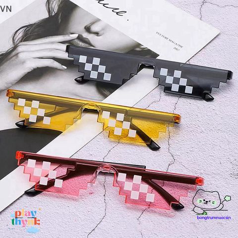 Kính Mát Pixel Thug Life - Kính Râm Retro Độc Đáo Cho Game Thủ, Quà Tặng Thời Trang Bền Bỉ và Cá Tính