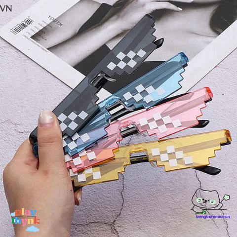 Kính Mát Pixel Thug Life - Kính Râm Retro Độc Đáo Cho Game Thủ, Quà Tặng Thời Trang Bền Bỉ và Cá Tính
