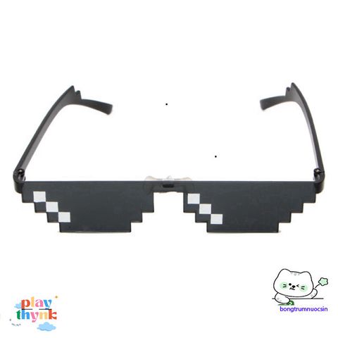Kính Mát Đen Thug Pixel – Kính Râm Meme 