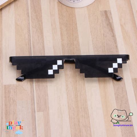 Kính Mát Đen Thug Pixel – Kính Râm Meme 