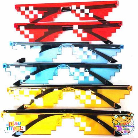 Kính Mắt Thuglife 6 Chấm MINECRAFT - Phong Cách 8BIT Thời Trang Cho Nam Nữ, Bảo Vệ Mắt Trong Mùa Hè Sôi Động