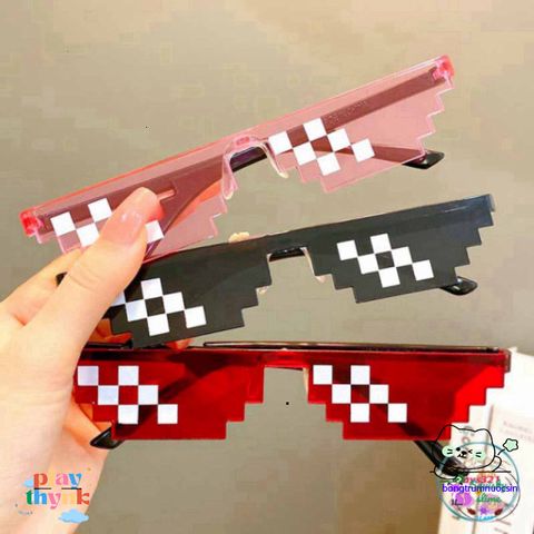 Kính Mắt Thuglife 6 Chấm MINECRAFT - Phong Cách 8BIT Thời Trang Cho Nam Nữ, Bảo Vệ Mắt Trong Mùa Hè Sôi Động