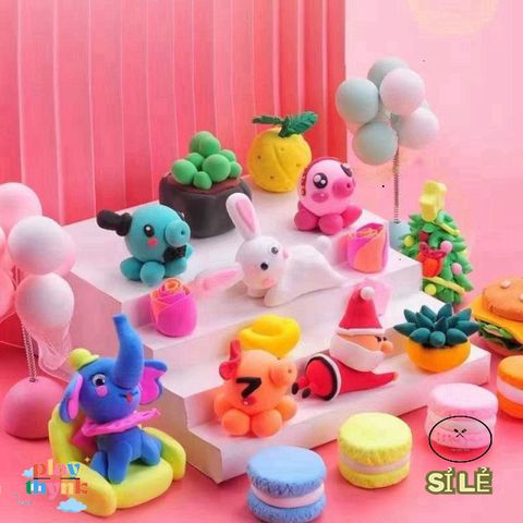 Combo 12 Đất Sét Tự Khô Nhật Bản ANDY'S KIDS - An Toàn, Siêu Nhẹ, Đồ Chơi Nghệ Thuật Cho Bé Tạo Hình Butter Slime