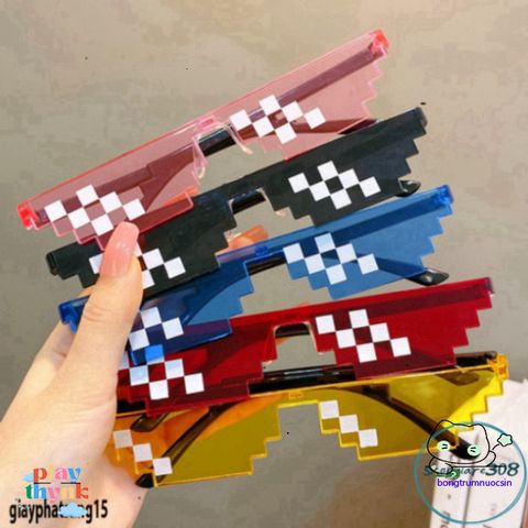 Kính Thug Life 8Bit Nhiều Màu - Phụ Kiện Chụp Hình TikTok, Thời Trang Cá Tính, Hàng Chất Lượng Cao, Phù Hợp Cho Tất Cả