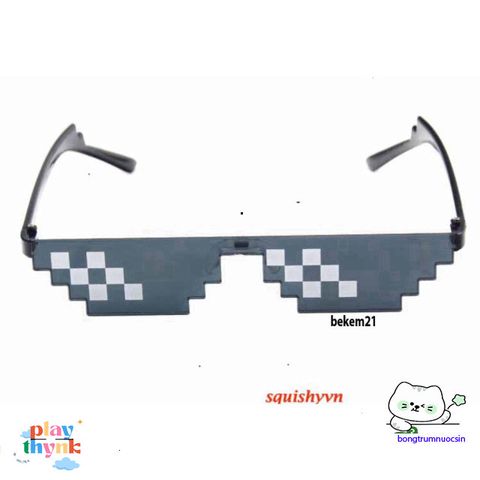 Kính Mắt Thug Life Pixelated Mosaic UV400 - Phong Cách Hip Hop Dành Cho Nam Nữ, Thời Trang Nổi Bật