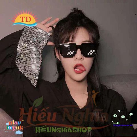 Kính Mắt MINECRAFT Hình Vuông Thuglife - Kính Chắn Bụi Đa Màu Sắc Dễ Thương, Phong Cách Hot Trend 2022