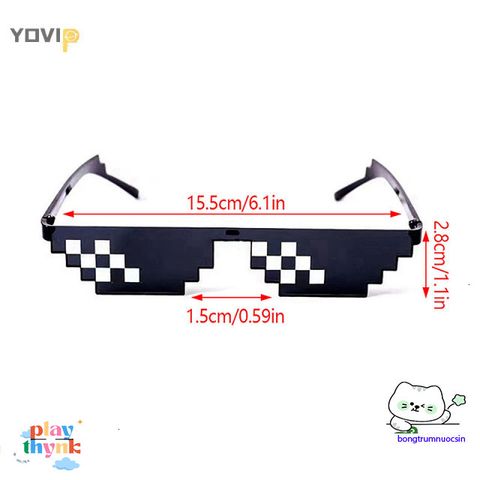 Kính Mát Yovip Retro Pixel Độc Đáo - Phụ Kiện Thời Trang Cho Game Thủ - Kính Râm Chống Tia UV, Thiết Kế Thời Thượng