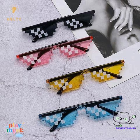 Kính Mát Retro Thug Life - Kính Râm Pixel Dành Cho Game Thủ, Thiết Kế Thời Trang Nam Nữ, Quà Tặng Độc Đáo