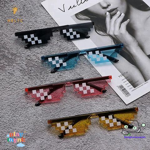 Kính Mát Retro Thug Life - Kính Râm Pixel Dành Cho Game Thủ, Thiết Kế Thời Trang Nam Nữ, Quà Tặng Độc Đáo
