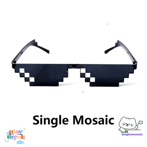 Kính Mát Pixel 8 Bit Sang Chảnh - Kính Thời Trang Hip-hop UV400 Phụ Kiện Tiệc Tùng Cho Nam Nữ