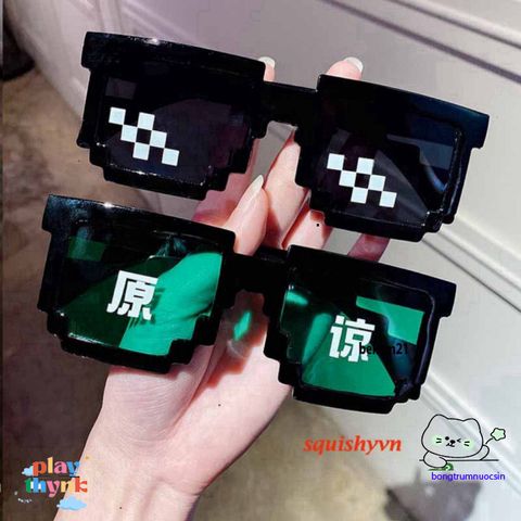 Kính Râm 8 Bit Thug Life Minecraft - Kính Tiệc Unisex Chất Lượng Cao Dành Cho Trẻ Em và Người Lớn, Món Quà Độc Đáo