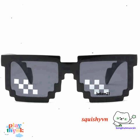 Kính Râm 8 Bit Thug Life Minecraft - Kính Tiệc Unisex Chất Lượng Cao Dành Cho Trẻ Em và Người Lớn, Món Quà Độc Đáo