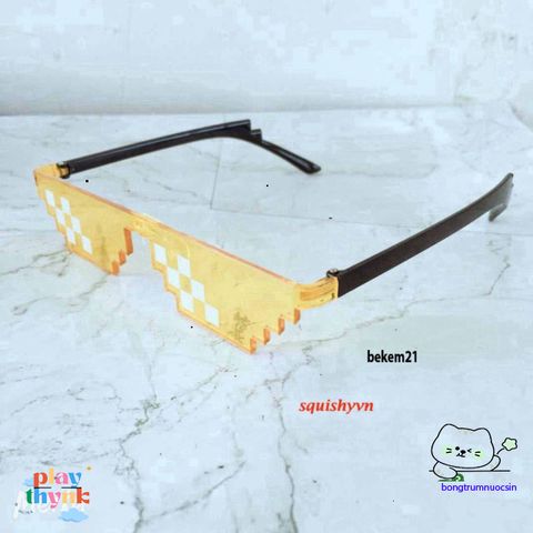Kính Râm 8 Bit Thug Life Minecraft - Kính Tiệc Unisex Chất Lượng Cao Dành Cho Trẻ Em và Người Lớn, Món Quà Độc Đáo