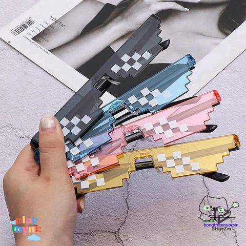 Kính Mát Retro Pixel Khảm - Thời Trang Unisex Chống UV, Quà Tặng Độc Đáo Cho Game Thủ - Phong Cách Đương Đại