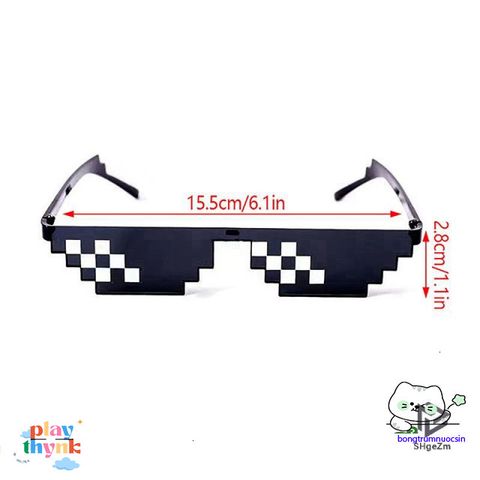 Kính Mát Retro Pixel Khảm - Thời Trang Unisex Chống UV, Quà Tặng Độc Đáo Cho Game Thủ - Phong Cách Đương Đại