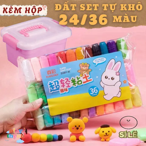 Bộ 24/36 Màu Đất Sét Tự Khô Cho Trẻ Em – Đất Nặn Sáng Tạo Dễ Dàng Với ...