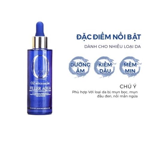 Tinh Chất Phục Hồi Da Mụn Oz Witch Recipe Filler Aqua - Dưỡng ẩm, Giảm viêm, Làm sáng da cho Da Mụn, Chính hãng Hàn Quốc