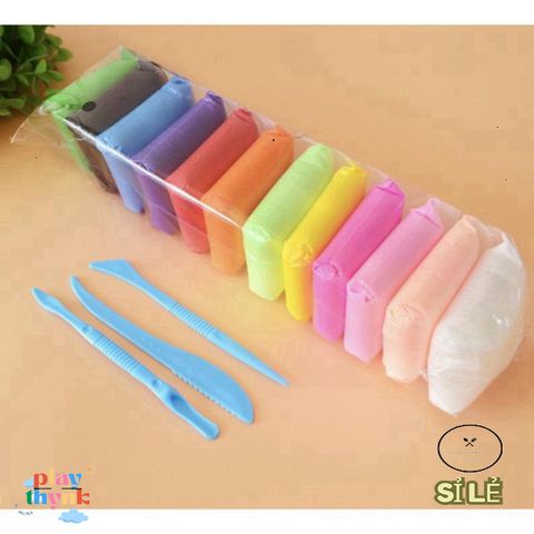 Combo 12 Đất Sét Tự Khô Nhật Bản SMARTKIDS - Đất Nặn An Toàn, Siêu Nhẹ Dành Cho Trẻ Em Làm Butter Slime Sáng Tạo