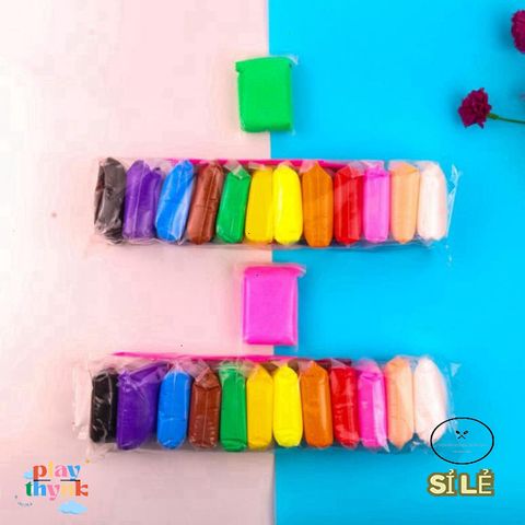 Combo 12 Đất Sét Tự Khô Nhật Bản SMARTKIDS - Đất Nặn An Toàn, Siêu Nhẹ Dành Cho Trẻ Em Làm Butter Slime Sáng Tạo