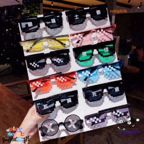 Kính Thuglife MINECRAFT 6 Chấm - Kính Mát Thời Trang Đẹp Màu Sắc Độc Đáo Dành Cho Người Yêu Thích Sáng Tạo