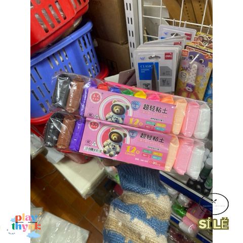 Bộ màu đất sét tự khô 12-24 sắc thái - Gói nghệ thuật tiện lợi cho ý tưởng sáng tạo và thủ công