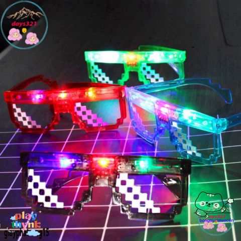 Kính Thuglife MINECRAFT 6 Chấm LED Độc Đáo - Kính Mát Thời Trang Cho Nam Nữ, Phong Cách Năng Động, Hot Trend 2021