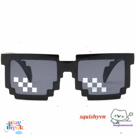 Kính Mát 8 Bit Thug Life - Kính Râm Pixel Unisex Dành Cho Fan Meme & Tiệc Minecraft - Món Quà Độc Đáo