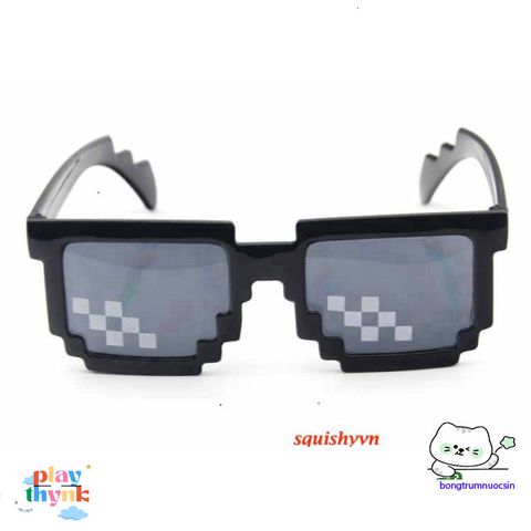 Kính Mát 8 Bit Thug Life - Kính Râm Pixel Unisex Dành Cho Fan Meme & Tiệc Minecraft - Món Quà Độc Đáo
