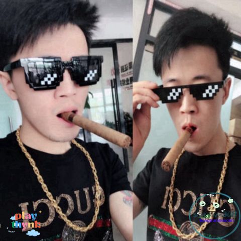 Kính Mát Nam Thug Life 8-bit Sang Chảnh UV400 - Phong Cách Hiện Đại, Bảo Vệ Mắt Khi Ra Biển, Quà Tặng Độc Đáo Cho Nam Giới