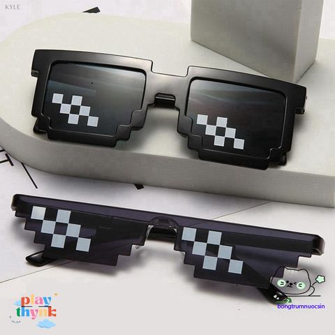 Kính Mát Pixel Thời Trang - Phụ Kiện Tiệc Tùng và Hóa Trang Độc Đáo, Quà Tặng Đặc Biệt cho Bé Trai, Bé Gái