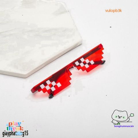 Kính Thug Life Đa Sắc 6 Chấm - Kính Mát Phong Cách Minecraft, Hoàn Hảo Cho Chụp Ảnh và Video TikTok, Phụ Kiện Thời Trang Retro