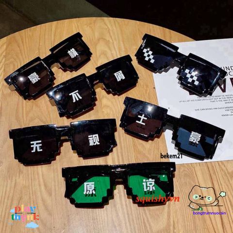 Kính Mát Thug Life Đen - Phong Cách Cá Tính Cho Game Thủ & Fan Meme - Kính Mát Chống Nắng Chất Lượng Cao