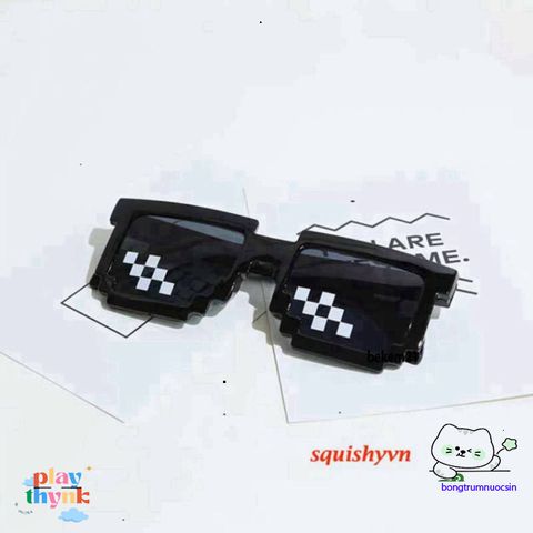 Kính Mắt Thug Life Siêu Ngầu - Phụ Kiện Thời Trang Minecraft Unisex Bảo Vệ UV, Kiểu Dáng Cá Tính Dành Cho Fan