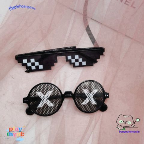 Kính Mắt Không Viền Vuông Thug Life - Phong Cách Hip Hop Thời Thượng Cho Unisex, Quà Tặng Độc Đáo Cho Game Thủ Và Người Đam Mê Meme