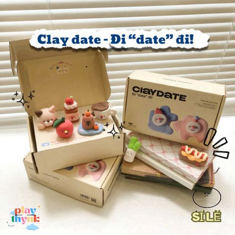 Bộ Đất Nặn Crabit Clay Date - Dụng Cụ Nghệ Thuật Handmade Siêu Nhẹ Kèm Hướng Dẫn Sáng Tạo Độc Đáo Cho Trẻ Em