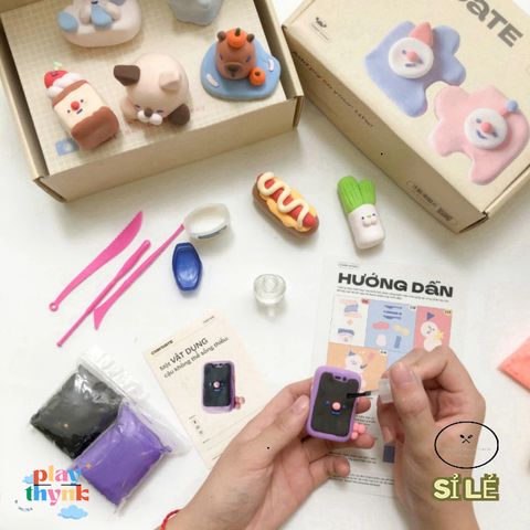 Bộ Đất Nặn Crabit Clay Date - Dụng Cụ Nghệ Thuật Handmade Siêu Nhẹ Kèm Hướng Dẫn Sáng Tạo Độc Đáo Cho Trẻ Em
