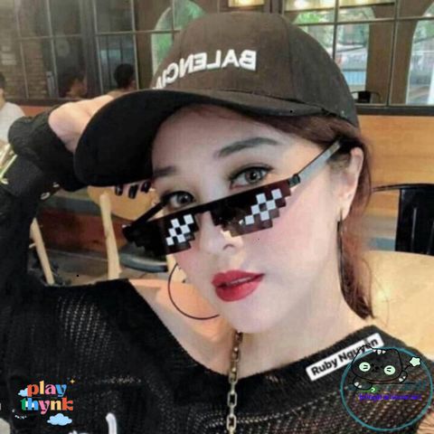 Kính Thug Life 8Bit Minecraft - Phong Cách Độc Lạ và Thời Trang Chất Lừ, Bảo Vệ Mắt Trong Các Bữa Tiệc và Đi Chơi
